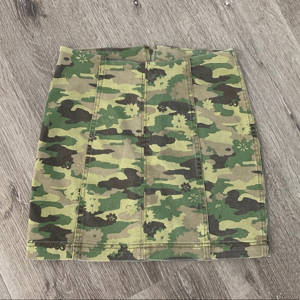 FREE PEOPLE camo skirt